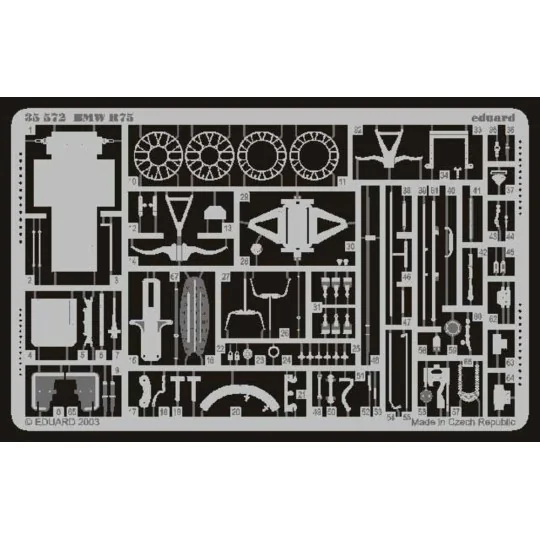 BMW R75 / Zünddapp KS750 Fotoätzsatz, 1/35 - Eduard Accessories 35572
