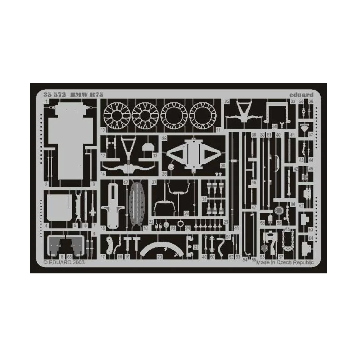 BMW R75 / Zünddapp KS750 Fotoätzsatz, 1/35 - Eduard Accessories 35572