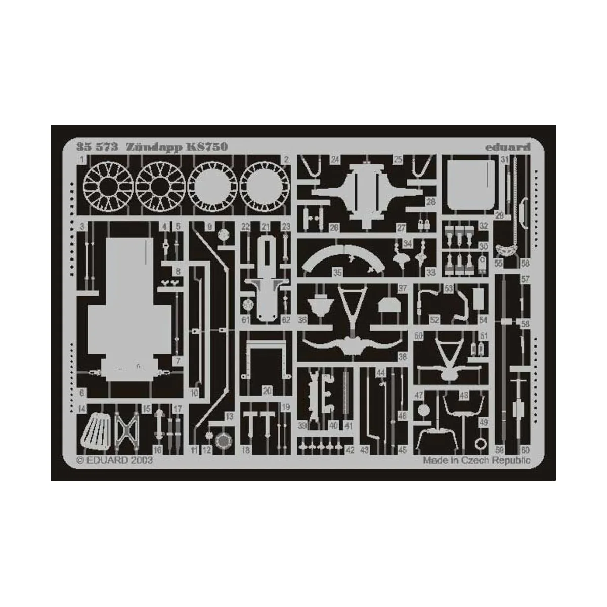 BMW R75 / Zünddapp KS750 Fotoätzsatz, 1/35 - Eduard Accessories 35573