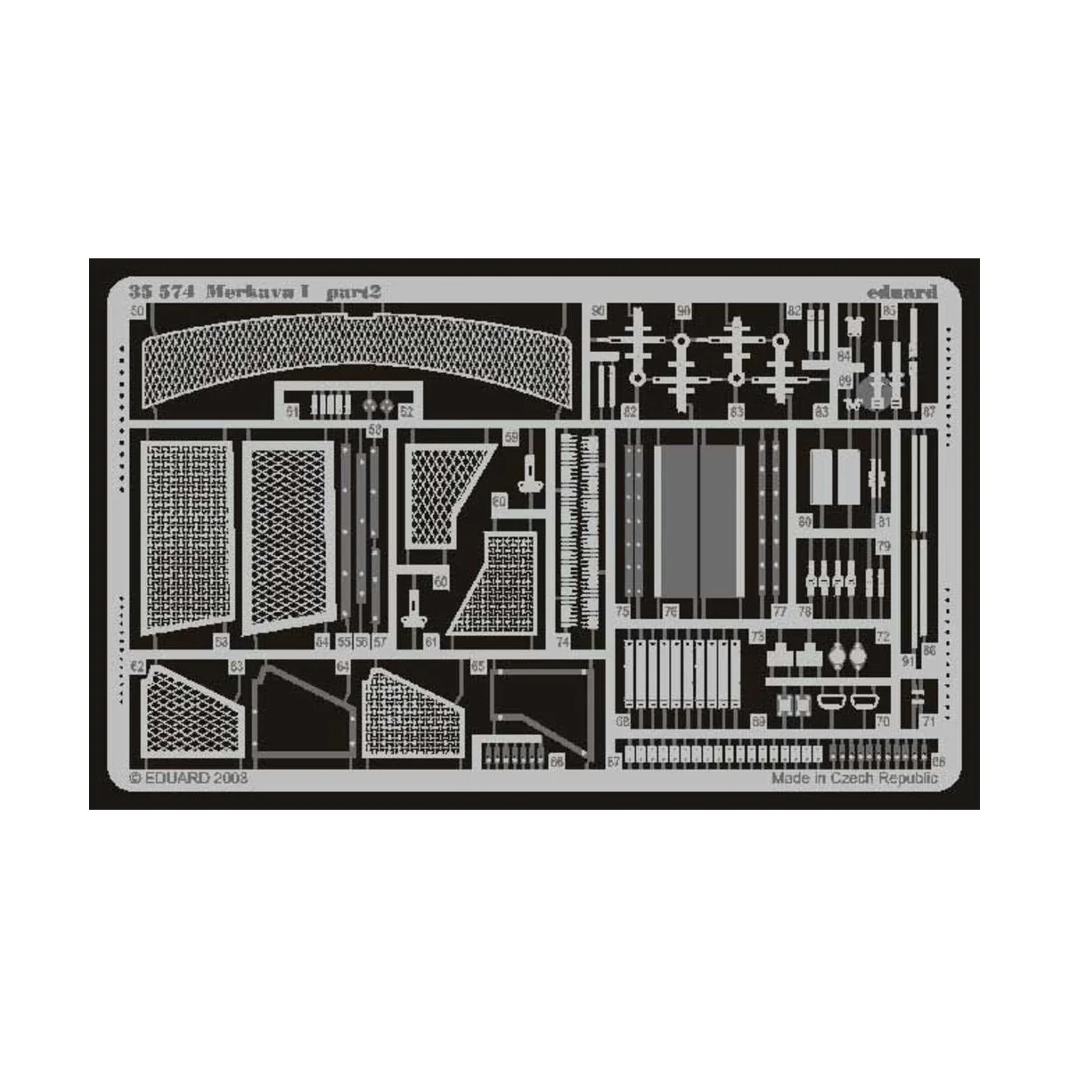 Merkava I Fotoätzsatz, 1/35 - Eduard Accessories 35574