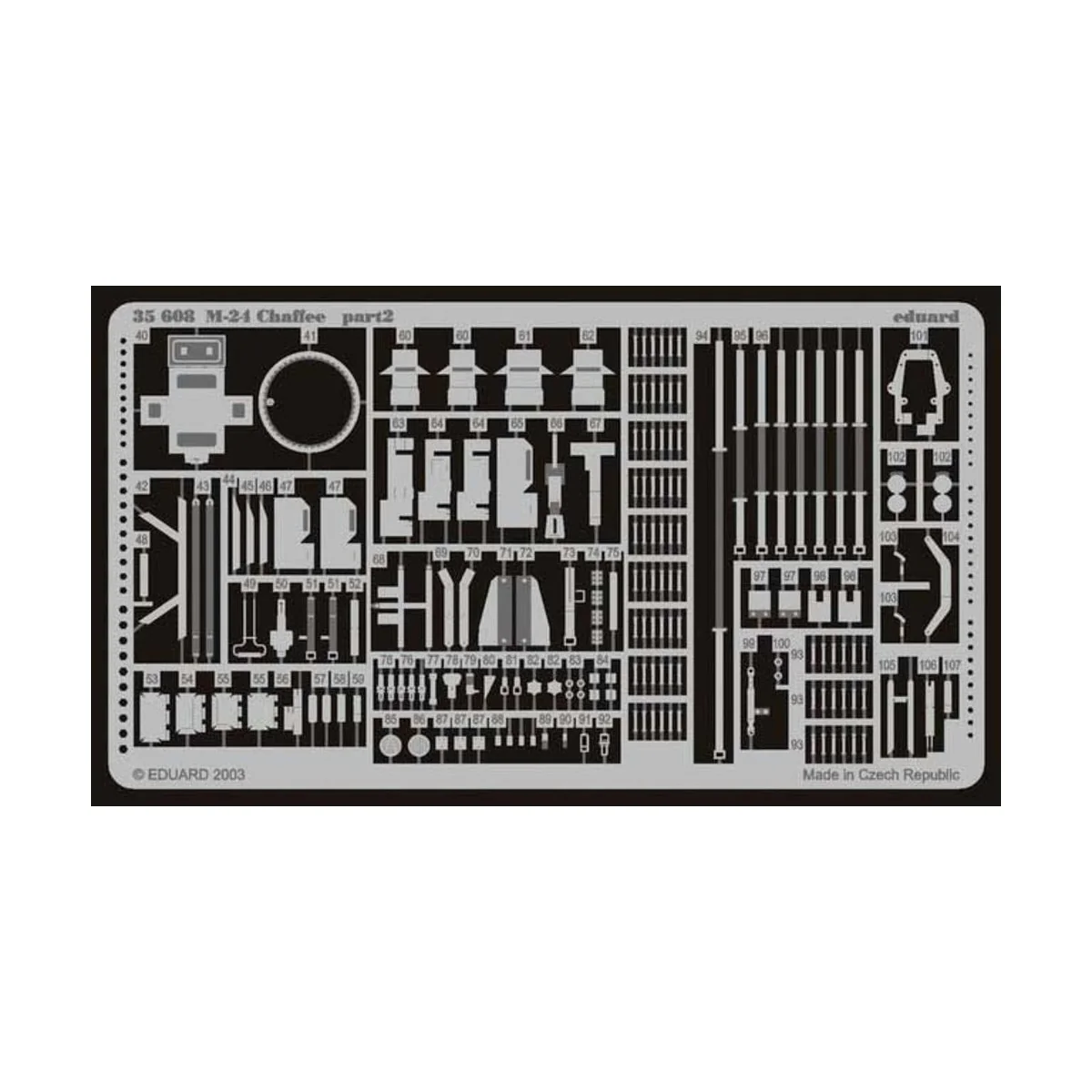 M-24 Chaffee frühe Version Fotoätzsatz, 1/35 - Eduard Accessories 3...
