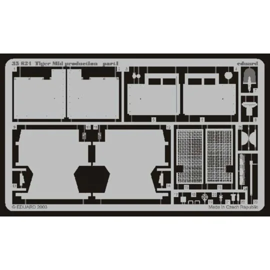SD.Kfz 181 Tiger I Detailsatz Außen, 1/35 - Eduard Accessories 35624