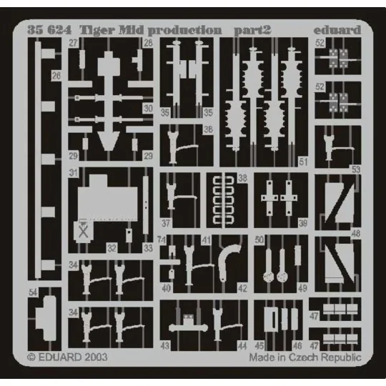 SD.Kfz 181 Tiger I Detailsatz Außen, 1/35 - Eduard Accessories 35624
