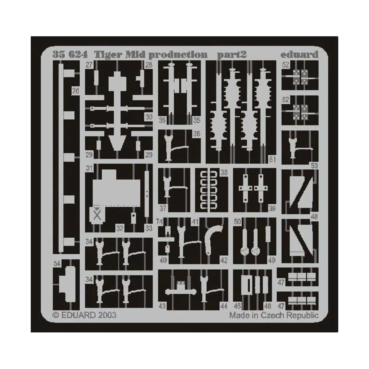 SD.Kfz 181 Tiger I Detailsatz Außen, 1/35 - Eduard Accessories 35624