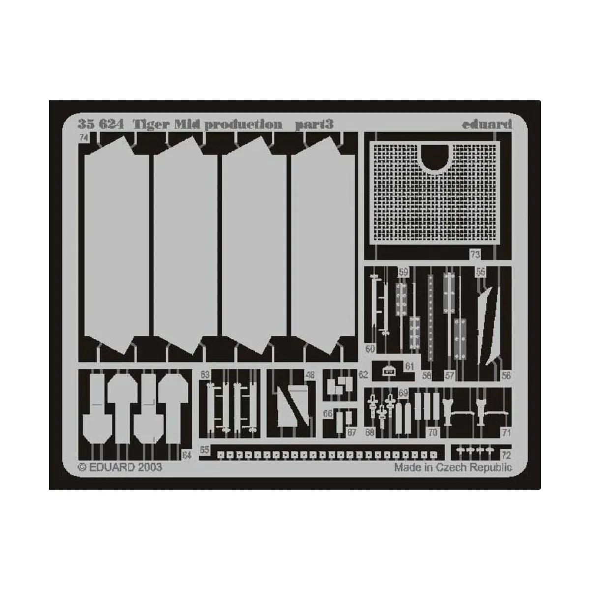 SD.Kfz 181 Tiger I Detailsatz Außen, 1/35 - Eduard Accessories 35624