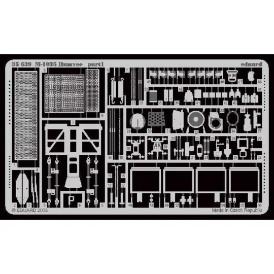 Hummer M 1025 Humvee Fotoätzsatz, 1/35 - Eduard Accessories 35629