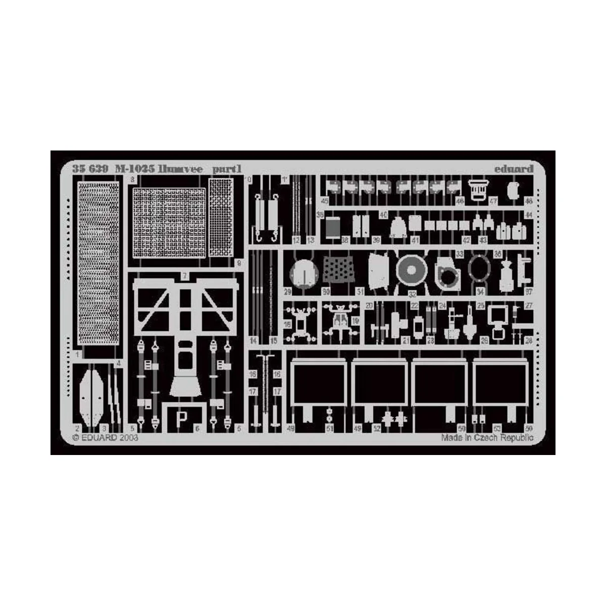 Hummer M 1025 Humvee Fotoätzsatz, 1/35 - Eduard Accessories 35629