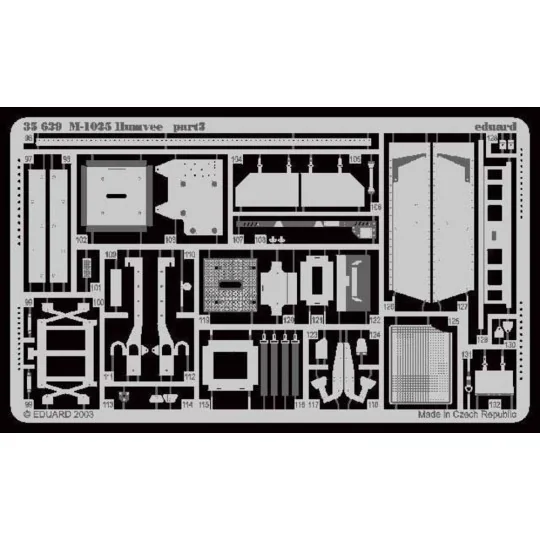 Hummer M 1025 Humvee Fotoätzsatz, 1/35 - Eduard Accessories 35629