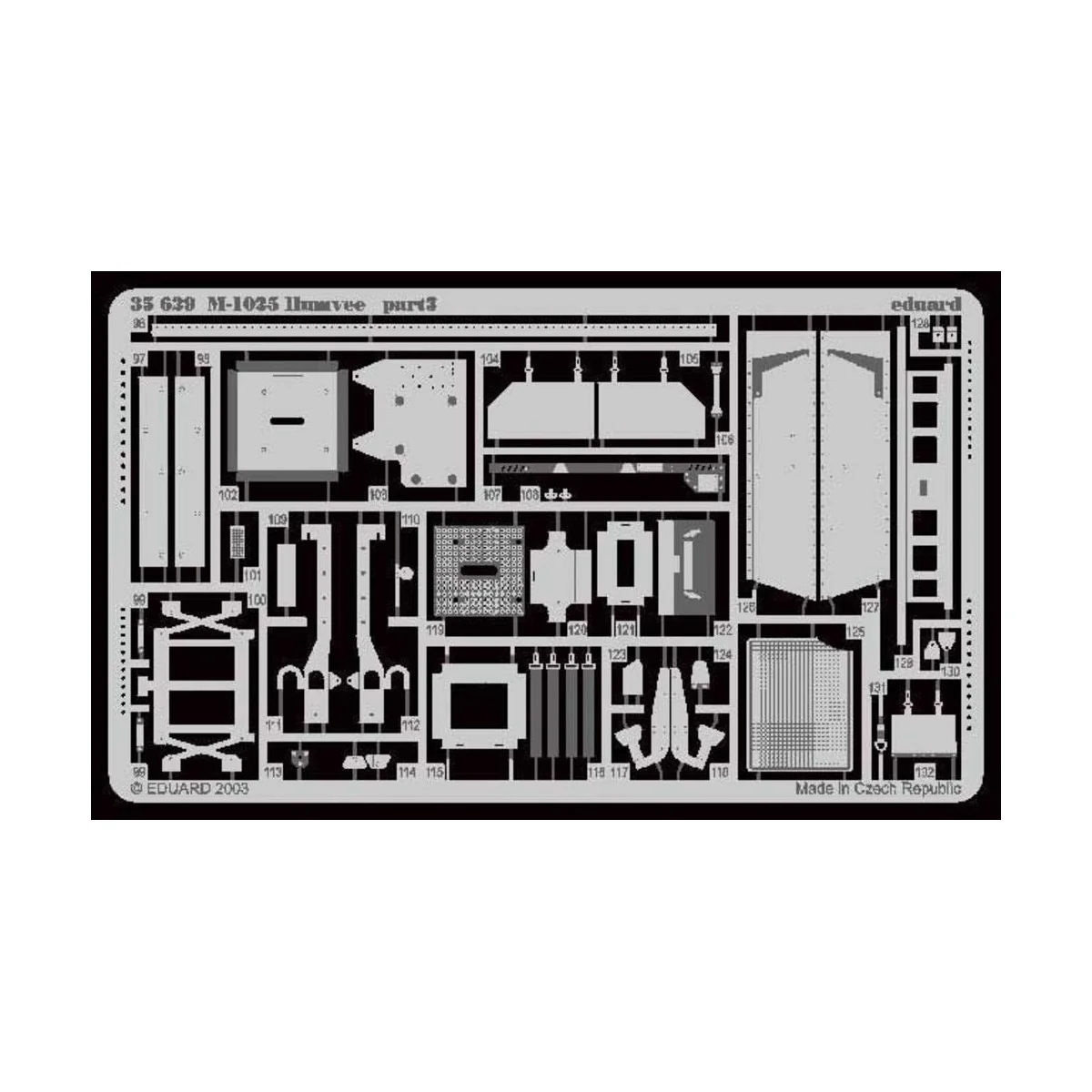 Hummer M 1025 Humvee Fotoätzsatz, 1/35 - Eduard Accessories 35629