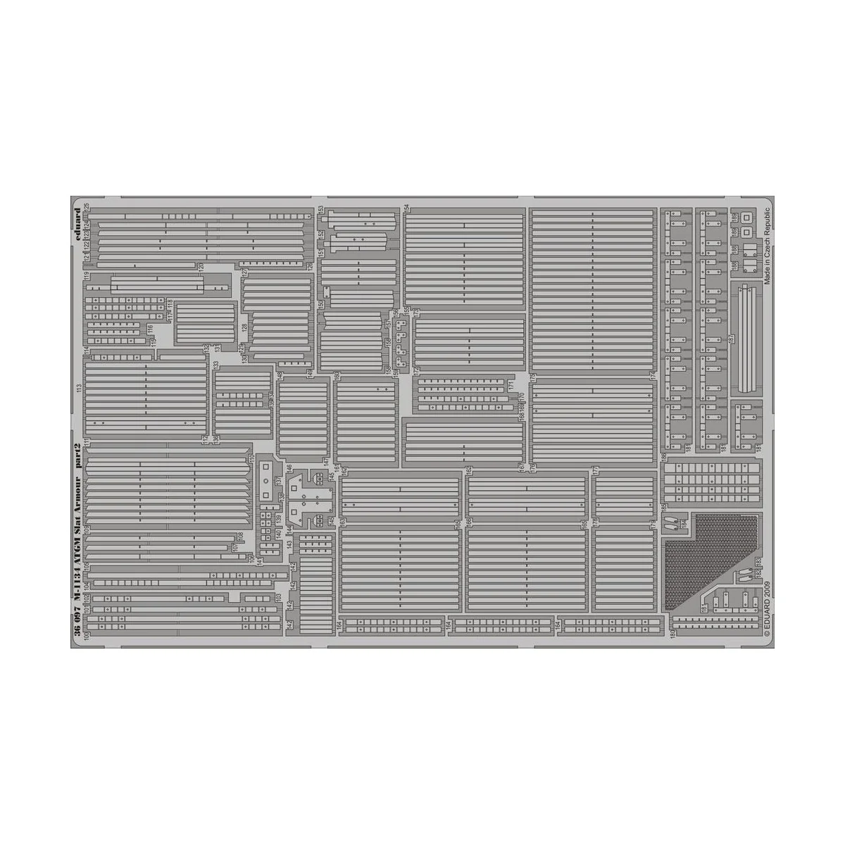 M-1134 ATGM Slat Armour für AFV, 1/35 - Eduard Accessories 36097