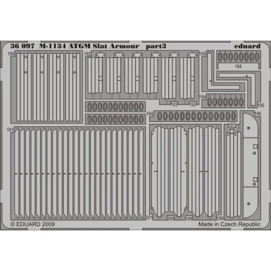 M-1134 ATGM Slat Armour für AFV, 1/35 - Eduard Accessories 36097