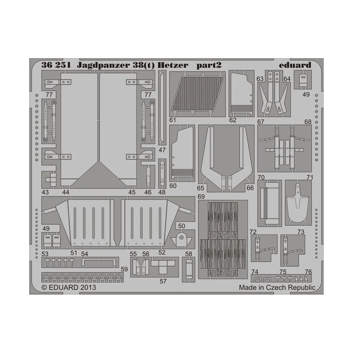 Jagdpanzer 38(t) Hetzer for Academy, 1/35 - Eduard Accessories 36251