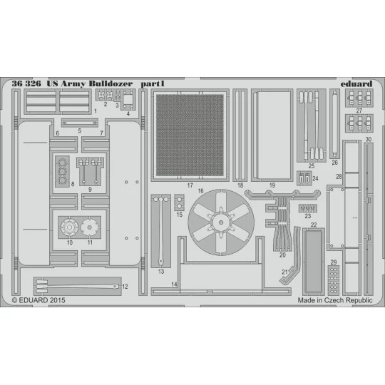 US Army Bulldozer for Mini Art, 1/35 - Eduard Accessories 36326