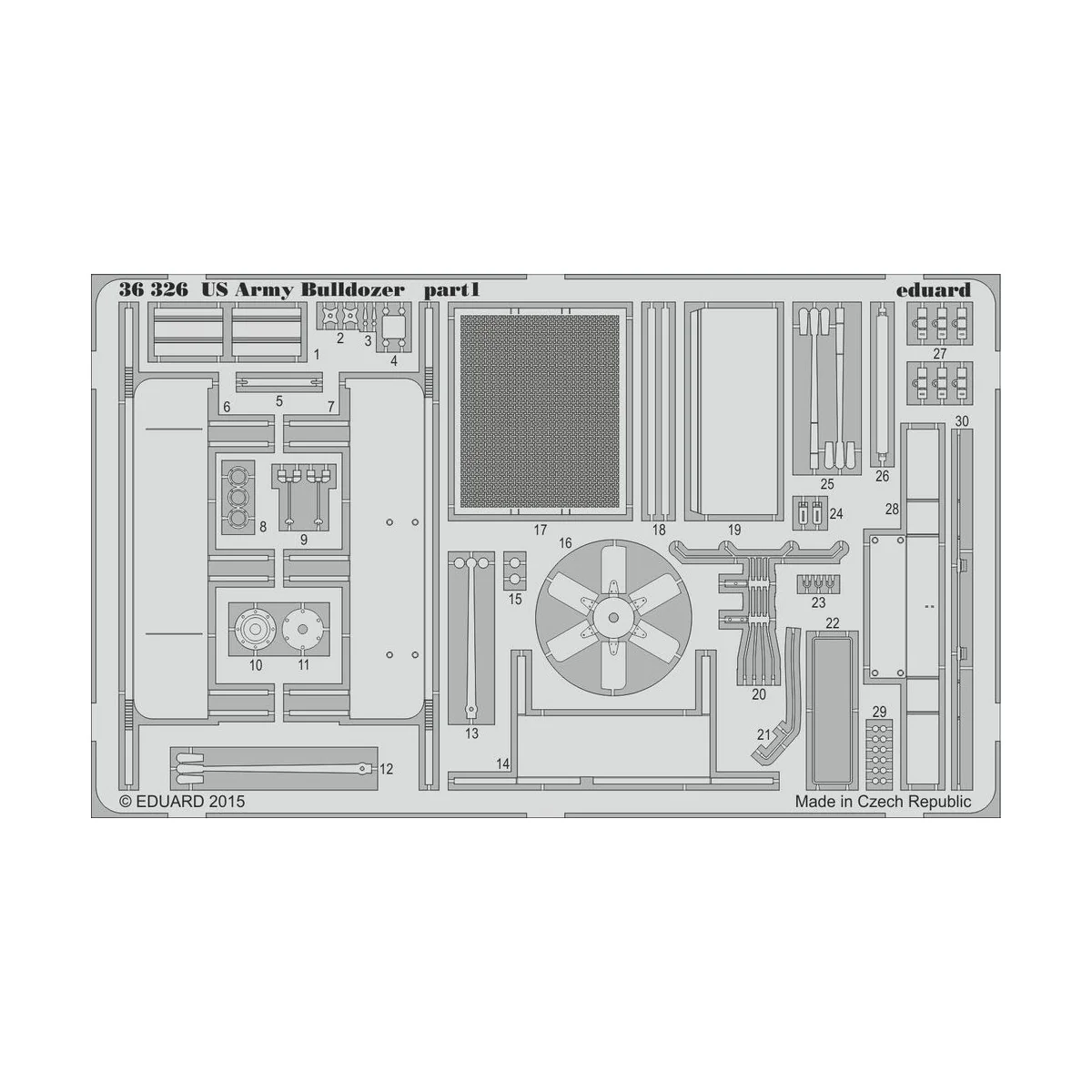 US Army Bulldozer for Mini Art, 1/35 - Eduard Accessories 36326