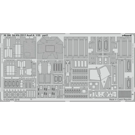 Sd.Kfz 251/1 Ausf.A for ICM, 1/35 - Eduard Accessories 36396