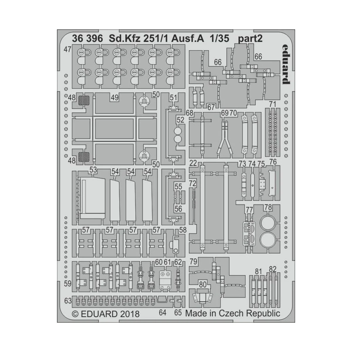 Sd.Kfz 251/1 Ausf.A for ICM, 1/35 - Eduard Accessories 36396