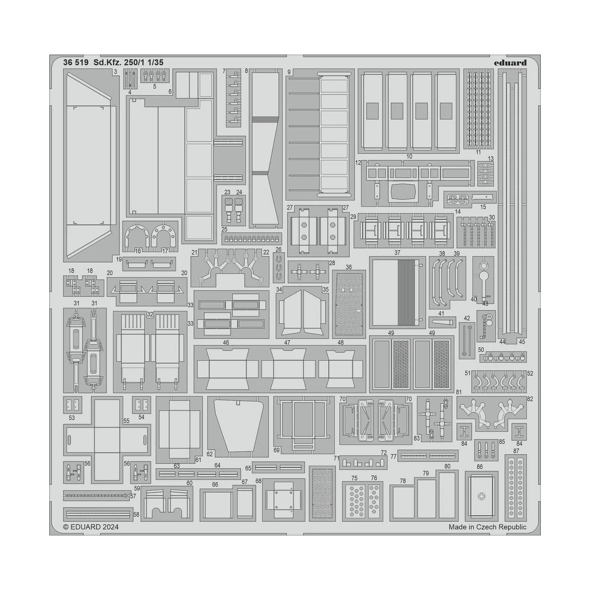 Sd.Kfz. 250/1, 1/35 - Eduard Accessories 36519