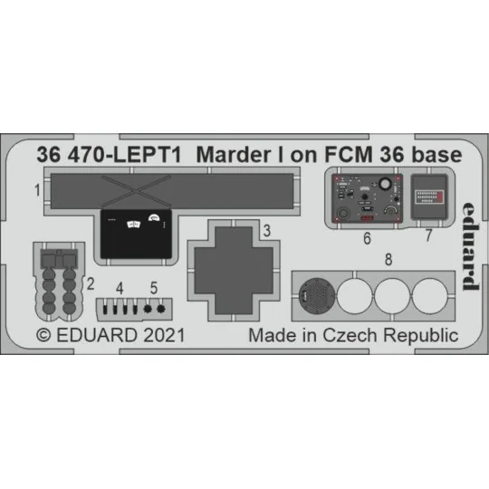 Marder I on FCM 36 base 1/35 for ICM, 1/35 - Eduard Accessories 36470
