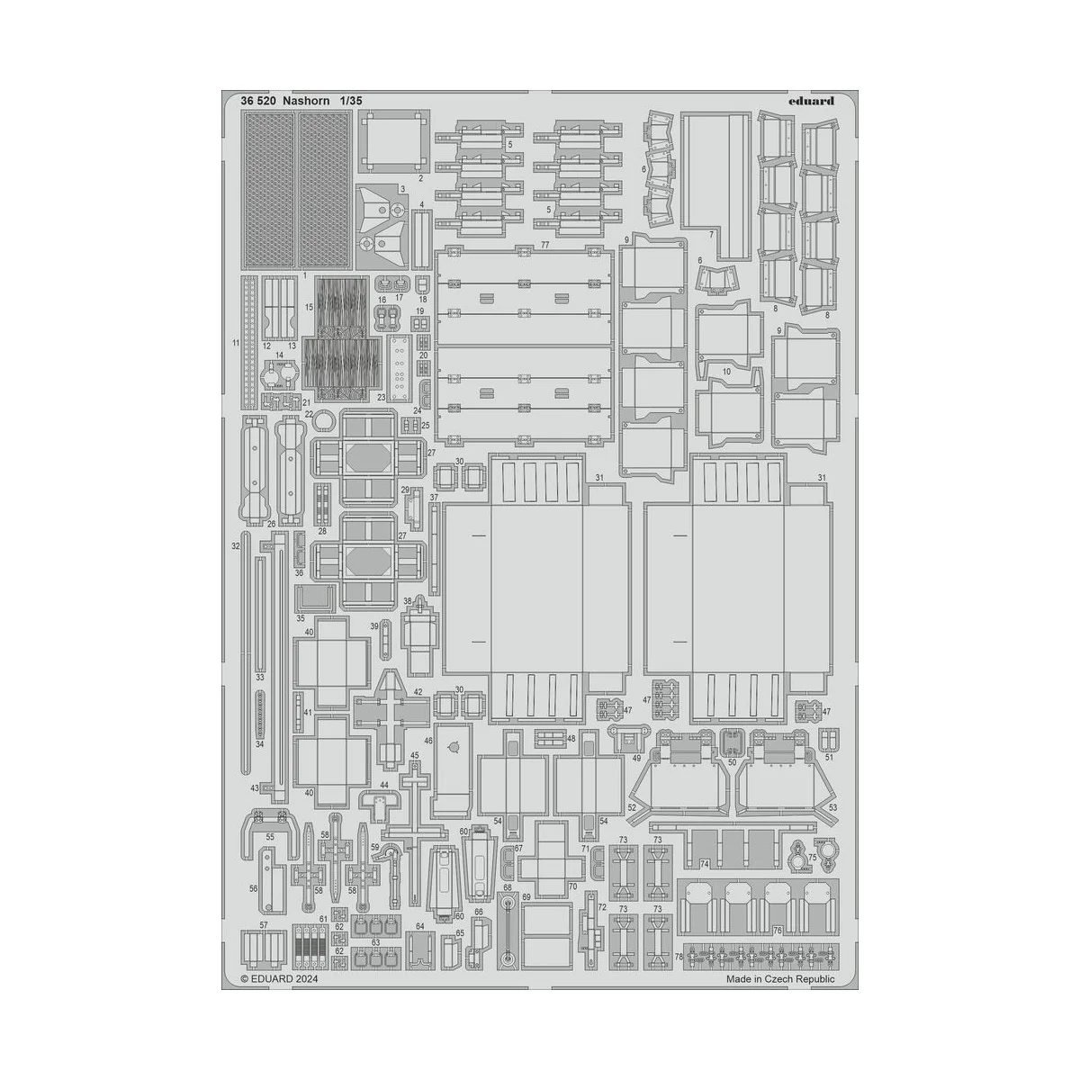 Nashorn, 1/35 - Eduard Accessories 36520
