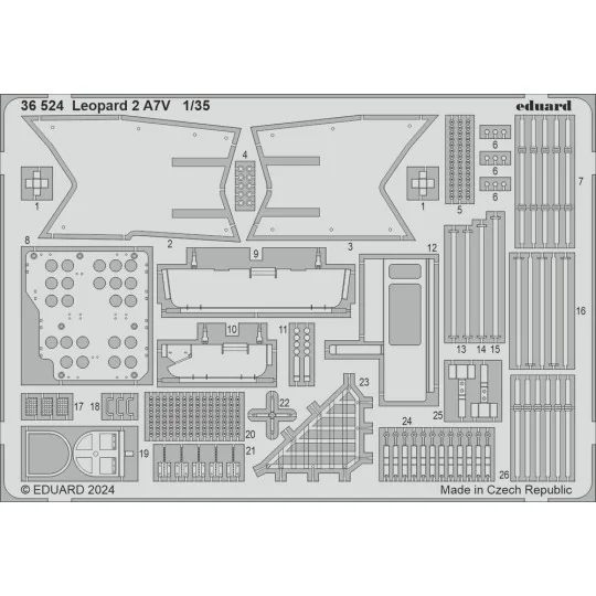 Leopard 2 A7V TAMIYA, 1/35 - Eduard Accessories 36524