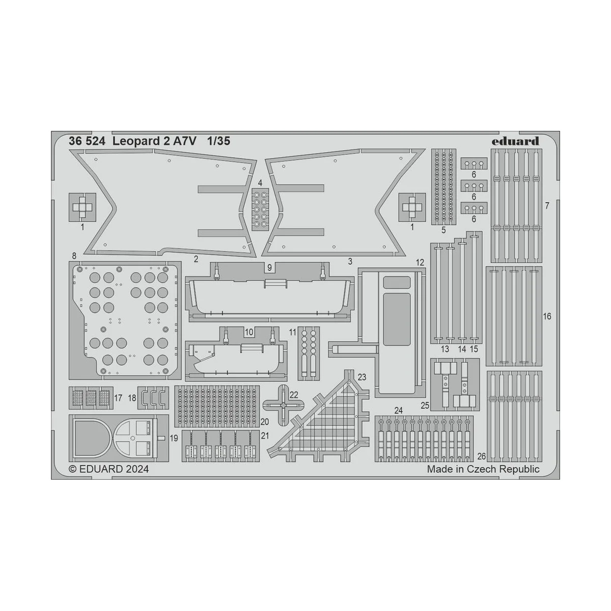 Leopard 2 A7V TAMIYA, 1/35 - Eduard Accessories 36524