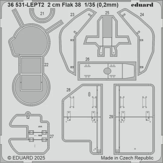 2 cm Flak 38 ICM, 1/35 - Eduard Accessories 36531