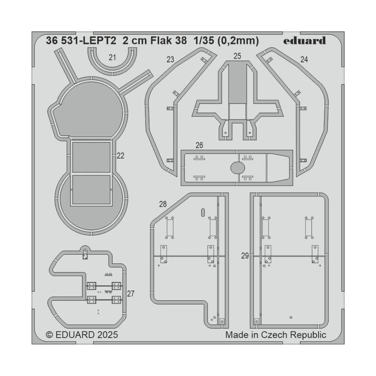 2 cm Flak 38 ICM, 1/35 - Eduard Accessories 36531