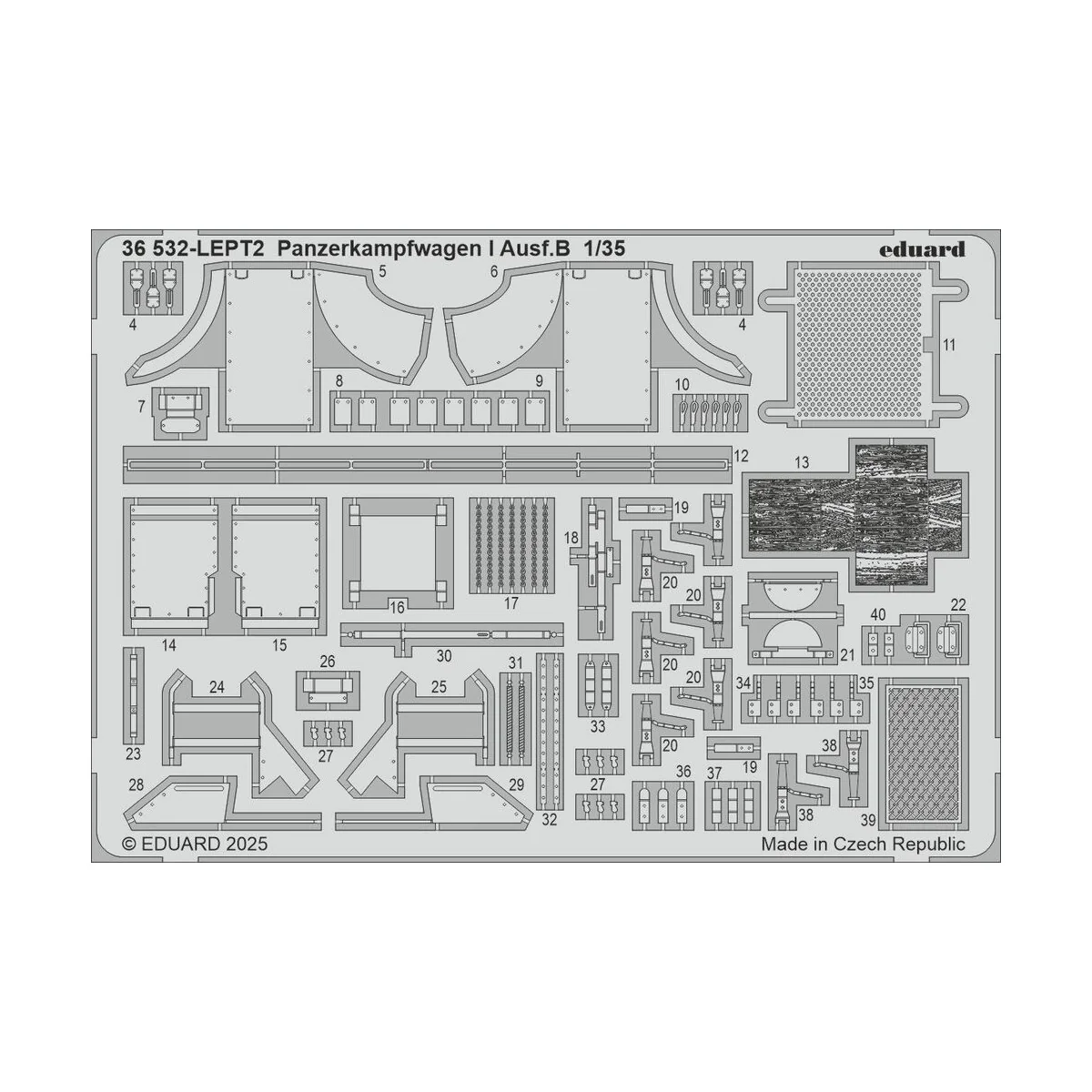 Panzerkampfwagen I Ausf.B TAMIYA, 1/35 - Eduard Accessories 36532