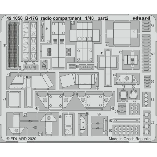 B-17G radio compartment for HKM, 1/48 - Eduard Accessories 491058