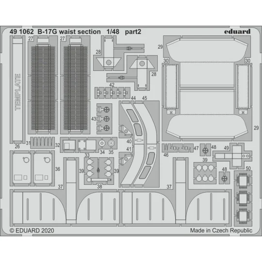 B-17G waist section for HKM, 1/48 - Eduard Accessories 491062