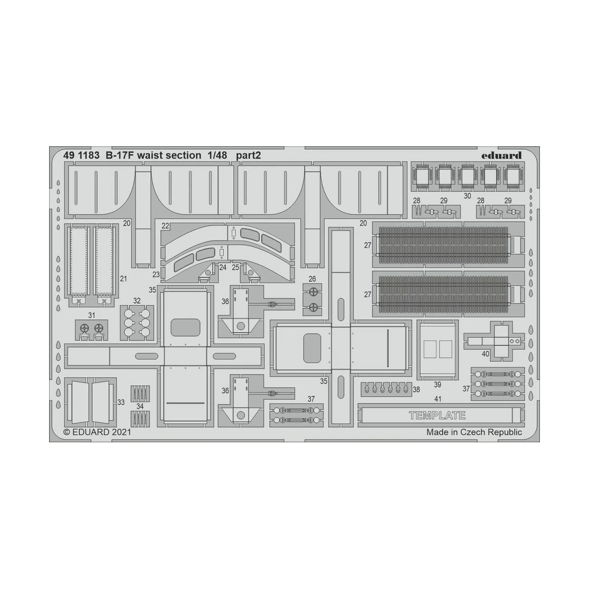 B-17F waist section 1/48 for HKM, 1/48 - Eduard Accessories 491183