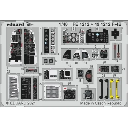 F-4B 1/48 for TAMIYA, 1/48 - Eduard Accessories 491212
