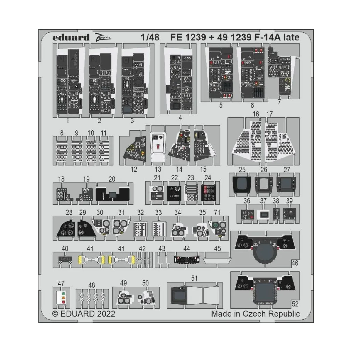 F-14A late interior for TAMIYA, 1/48 - Eduard Accessories 491239