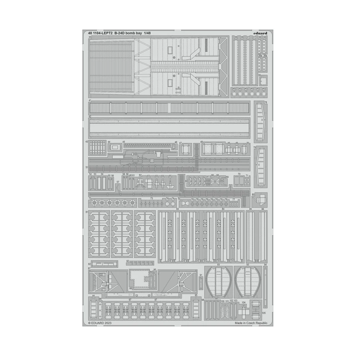 B-24D bomb bay 1/48 REVELL, 1/48 - Eduard Accessories 481104