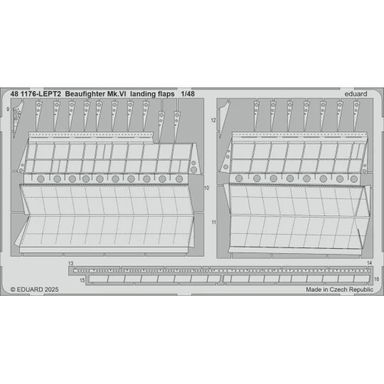 Beaufighter Mk.VI landing flaps for Revell, 1/48 - Eduard Accessori...