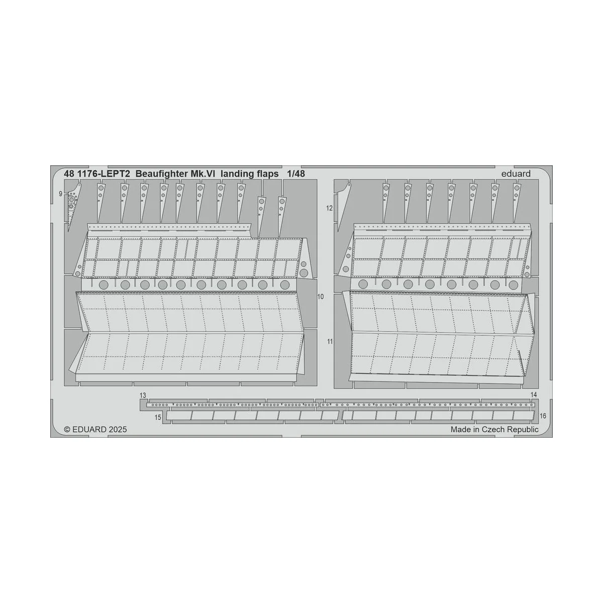 Beaufighter Mk.VI landing flaps for Revell, 1/48 - Eduard Accessori...