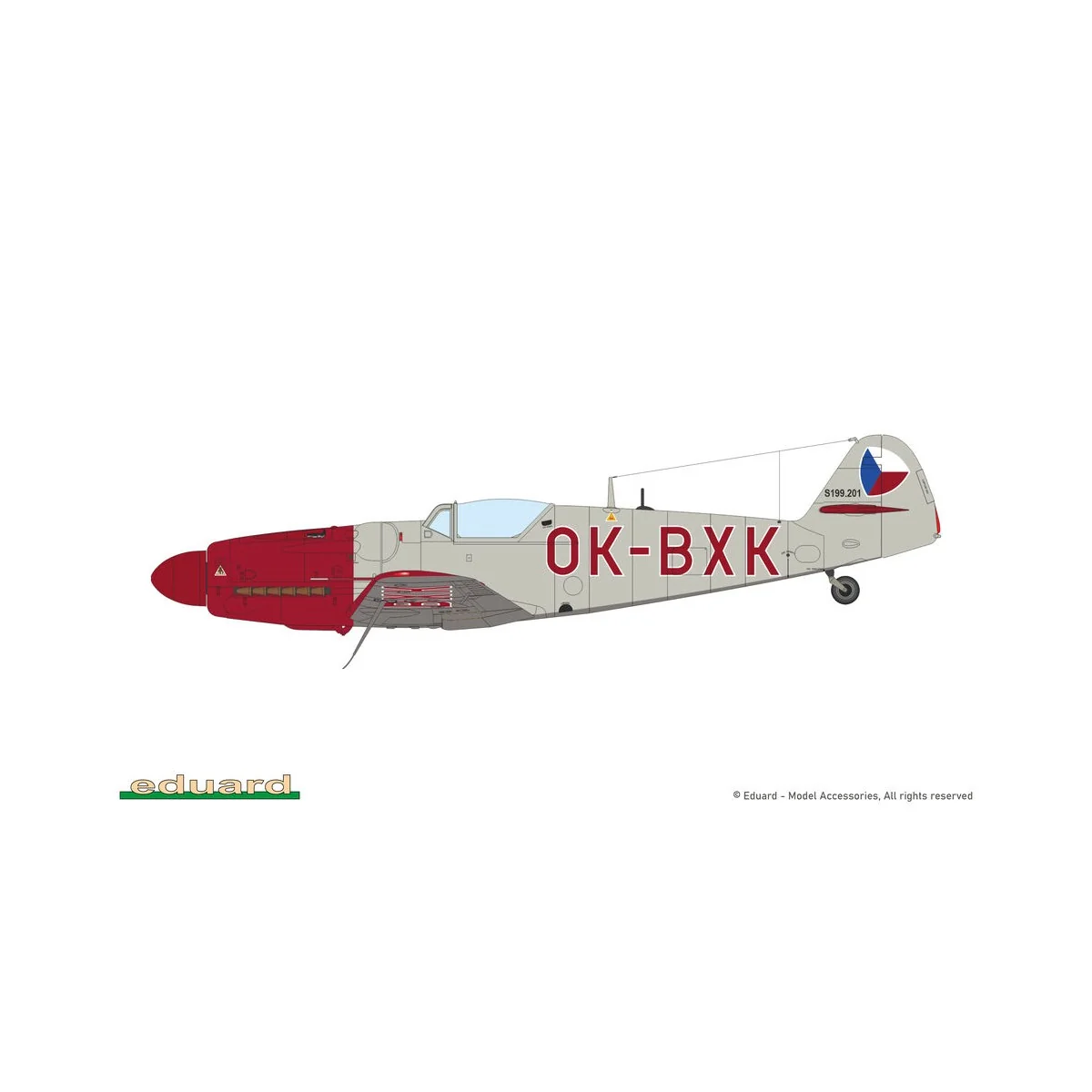 Avia S-199 bubble canopy, 1/48 - Eduard Plastic Kits 948012