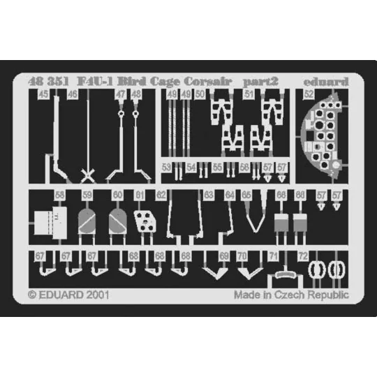 F4U-1 Bird Cage Corsair, 1/48 - Eduard Accessories 48351