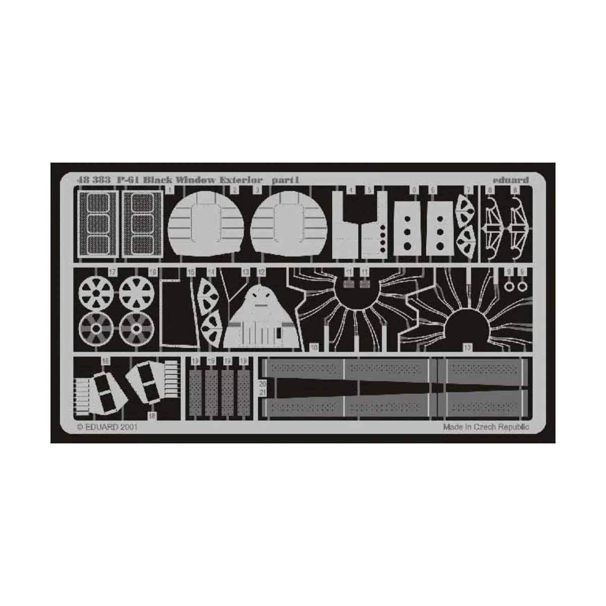 P-61 Black Widow Exterior, 1/48 - Eduard Accessories 48383