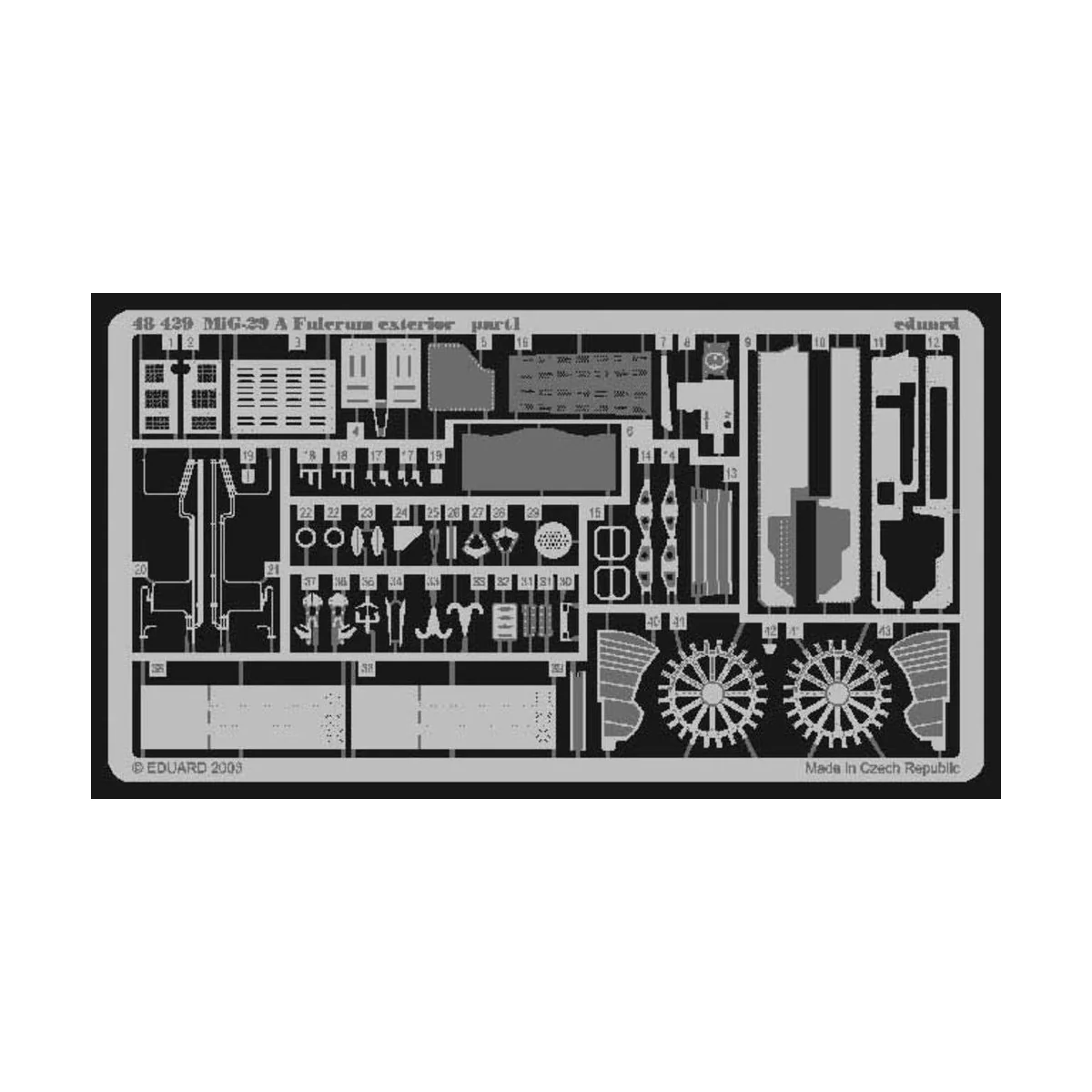 MiG-29A Fulcrum Exterior, 1/48 - Eduard Accessories 48429