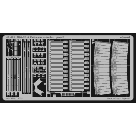 MiG-29A Fulcrum Exterior, 1/48 - Eduard Accessories 48429