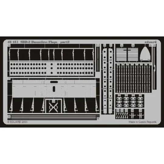 SBD-3 Dauntless Landeklappen Flaps, 1/48 - Eduard Accessories 48451