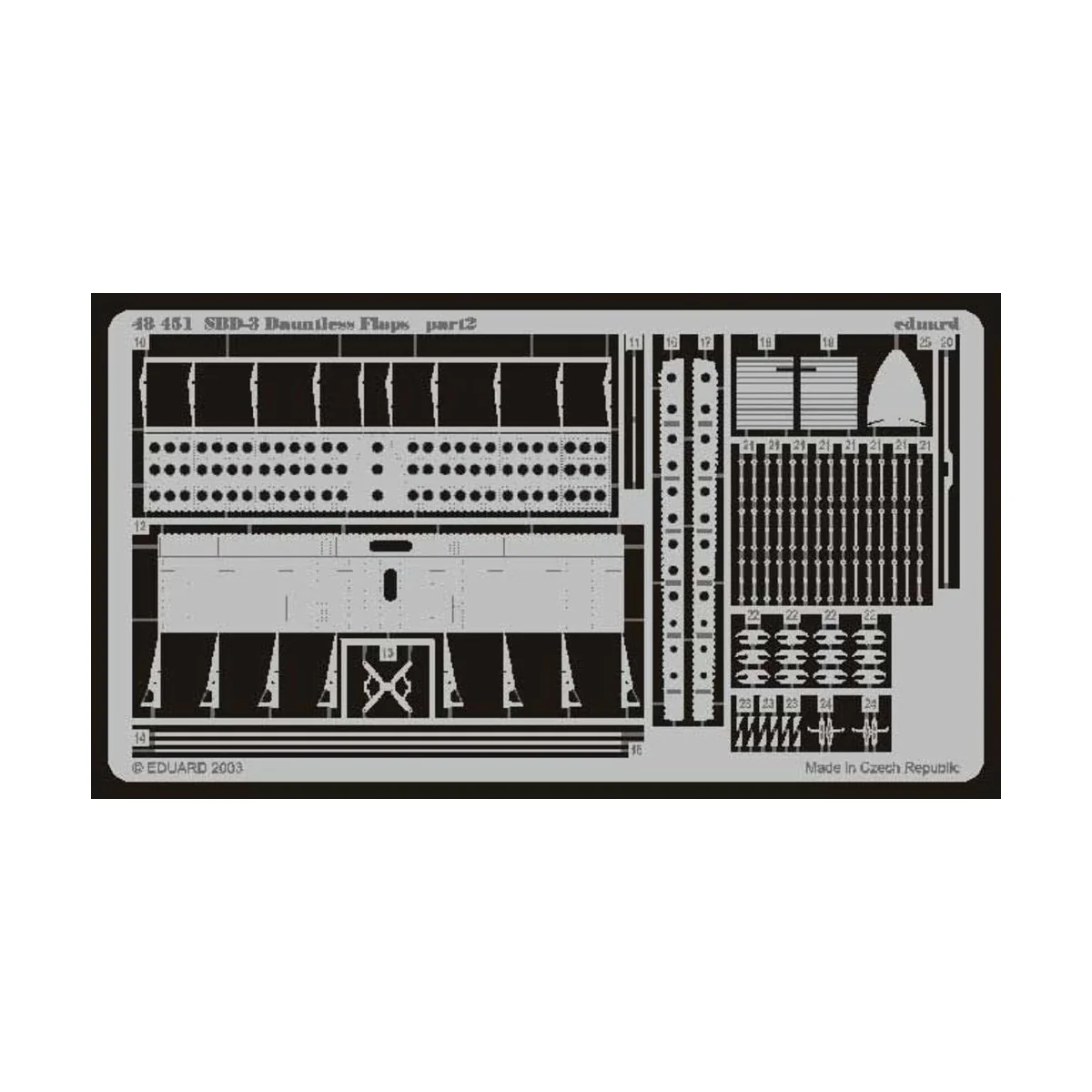 SBD-3 Dauntless Landeklappen Flaps, 1/48 - Eduard Accessories 48451
