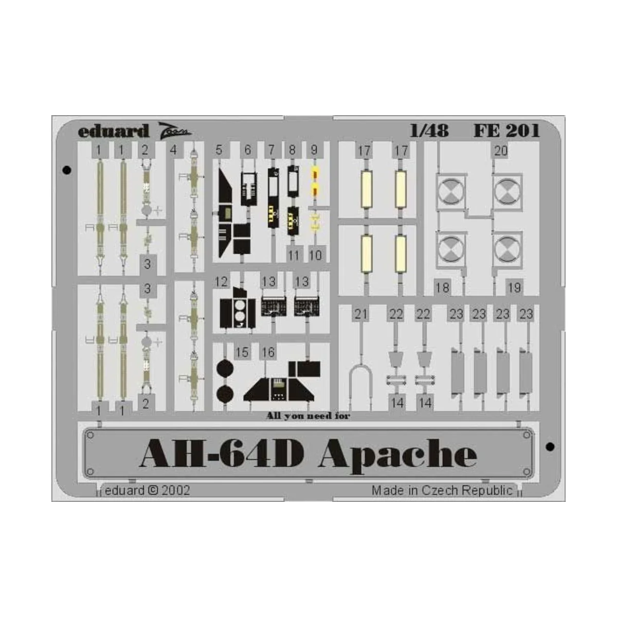 AH-64D Apache für Hasegawa Bausatz, 1/48 - Eduard Accessories 49201