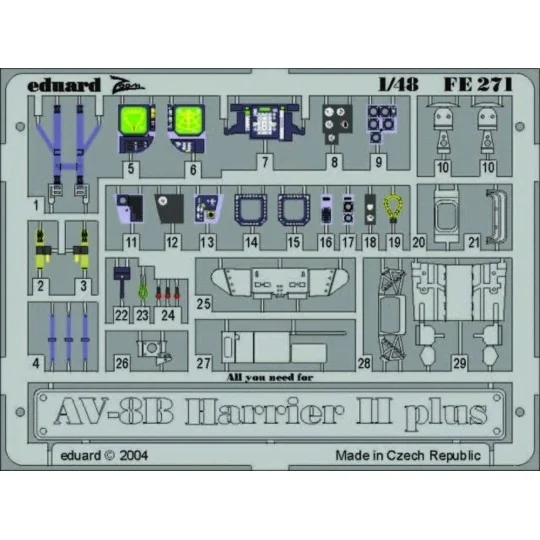 AV-8B Harrier II Plus, 1/48 - Eduard Accessories 49271