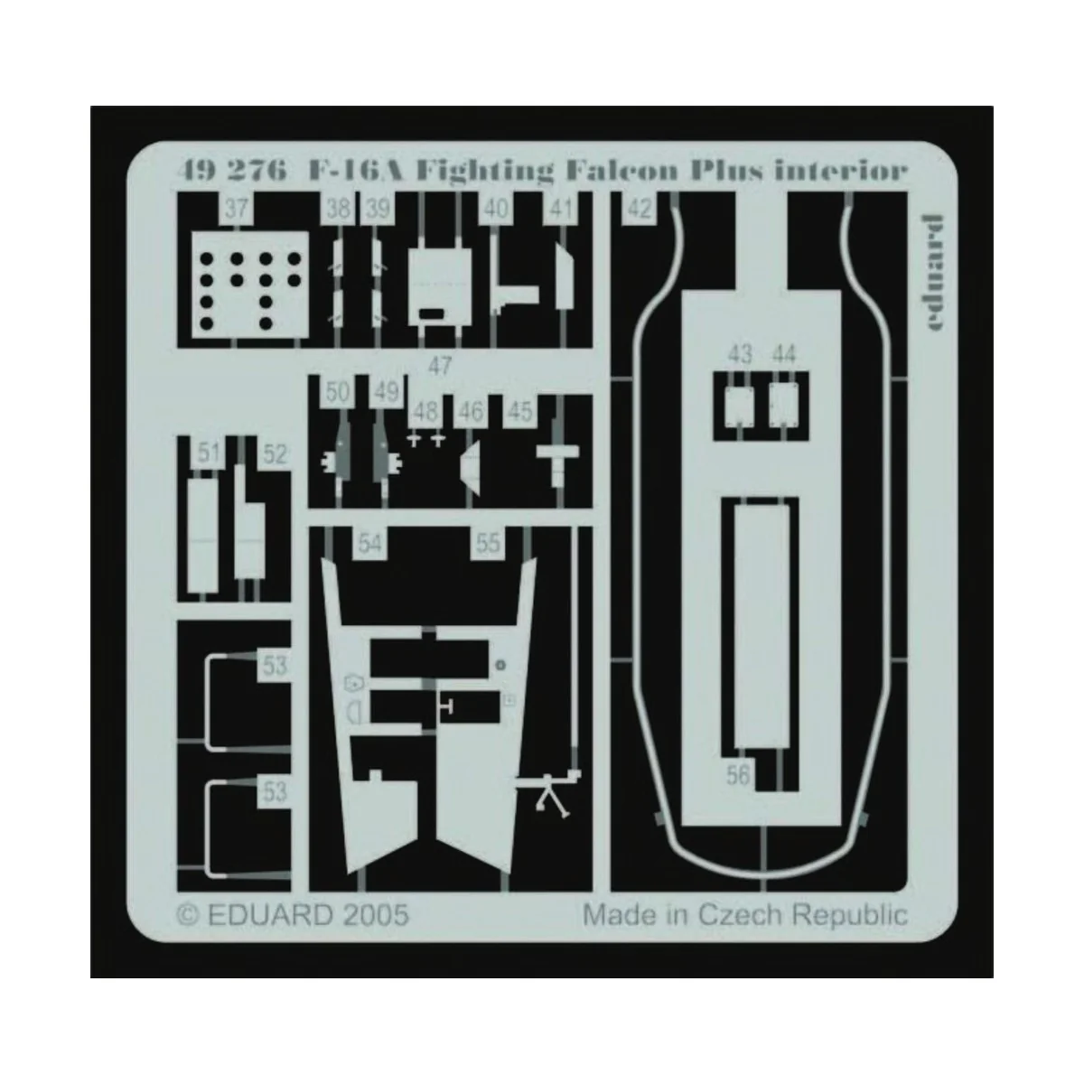 F-16A Plus Fighting Falcon interior für Hasegawa Bausatz, 1/48 - Ed...