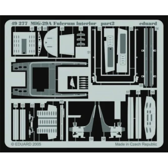MiG-29A Fulcrum interior für Academy Bausatz, 1/48 - Eduard Accesso...