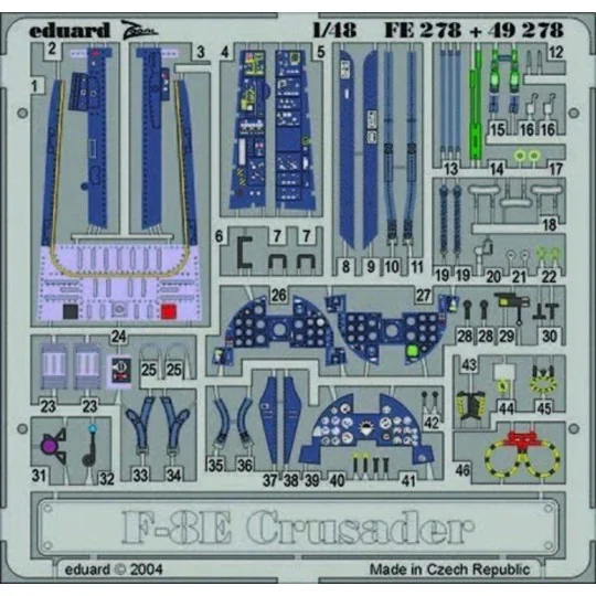 F-8E Crusader für Hasegawa Bausatz, 1/48 - Eduard Accessories 49278