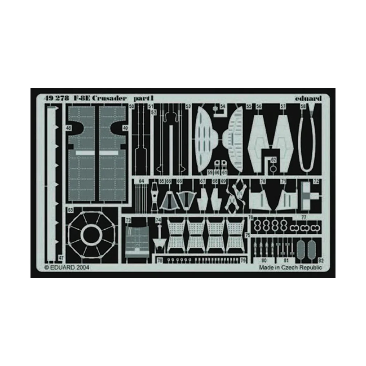 F-8E Crusader für Hasegawa Bausatz, 1/48 - Eduard Accessories 49278