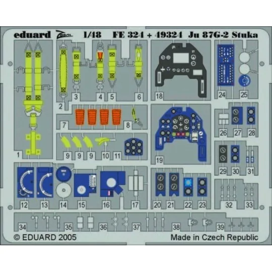 Ju 87G-2 Stuka für Hasegawa Bausatz, 1/48 - Eduard Accessories 49324